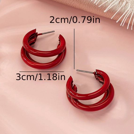 Elegant Fashion Hoop Earrings, Sexy Minimalistic Style Elegant Simple Style Trendy Female Ear Ornaments